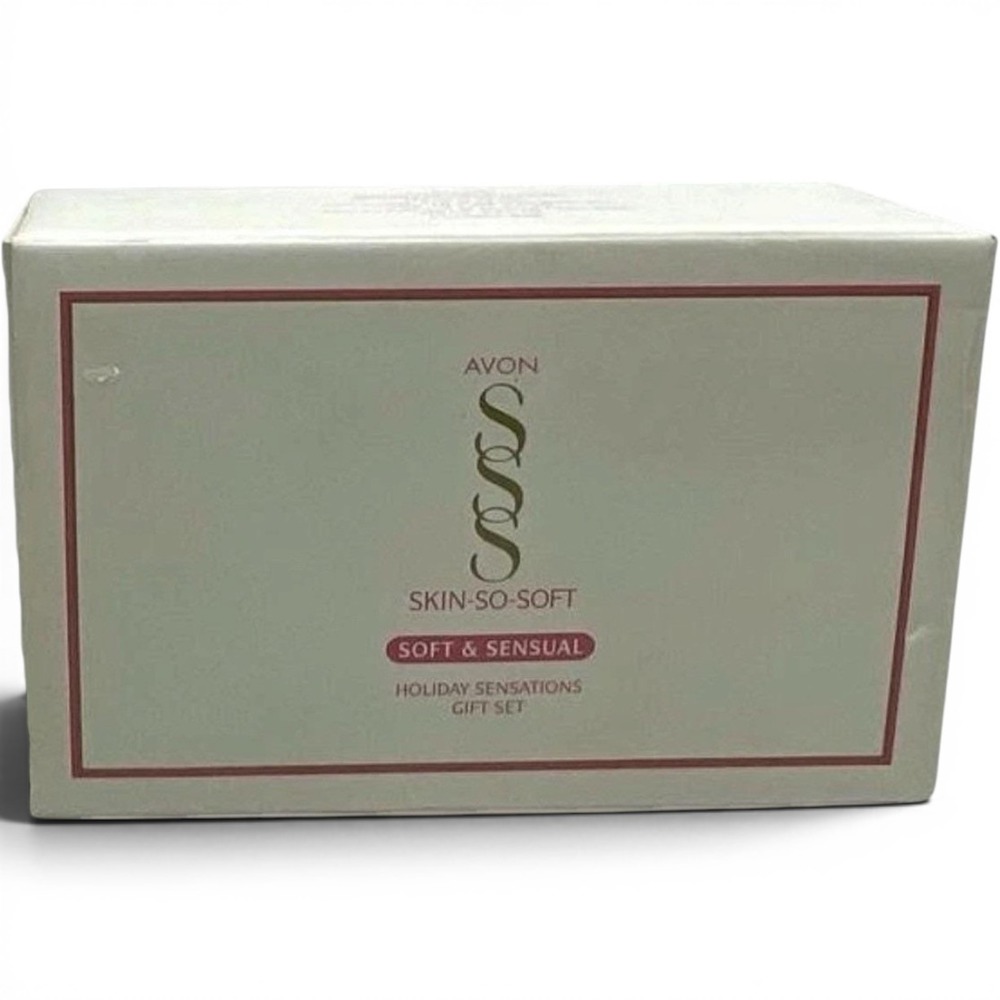 Avon Skin-So-Soft Soft & Sensual Holiday Sensations Gift Set 1997 Vintage Pink